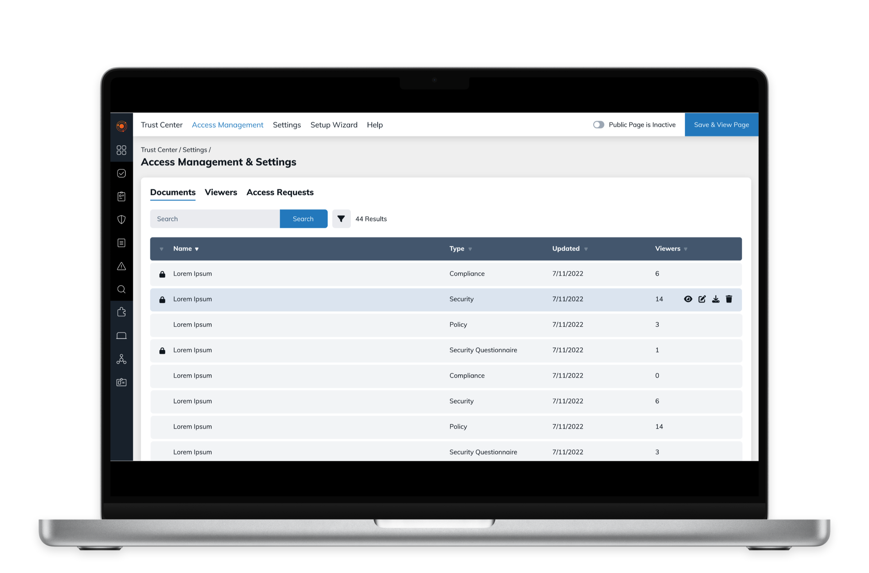 new image access management and settings
